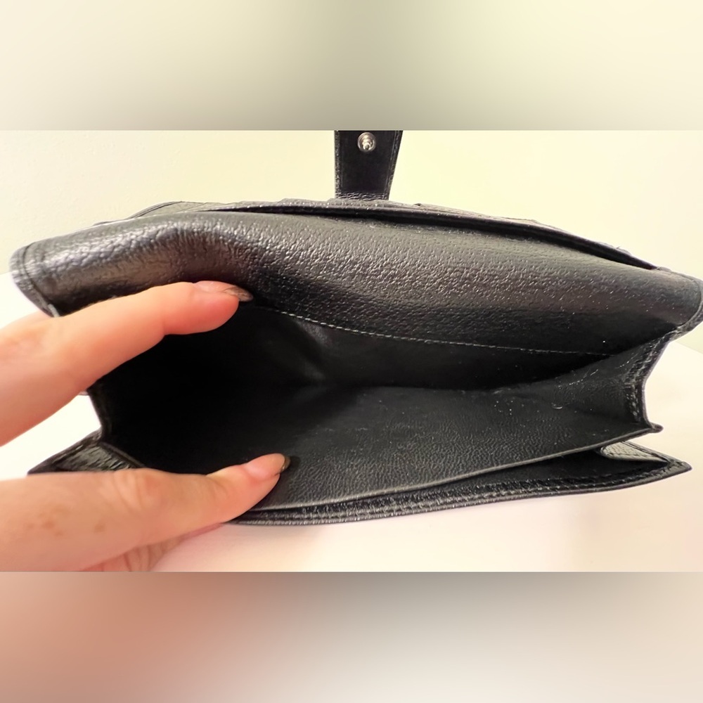 Authentic Gucci Black Eclipse Long Wallet Canvas & Leather *AMAZING CONDITION* - Picture 11 of 16